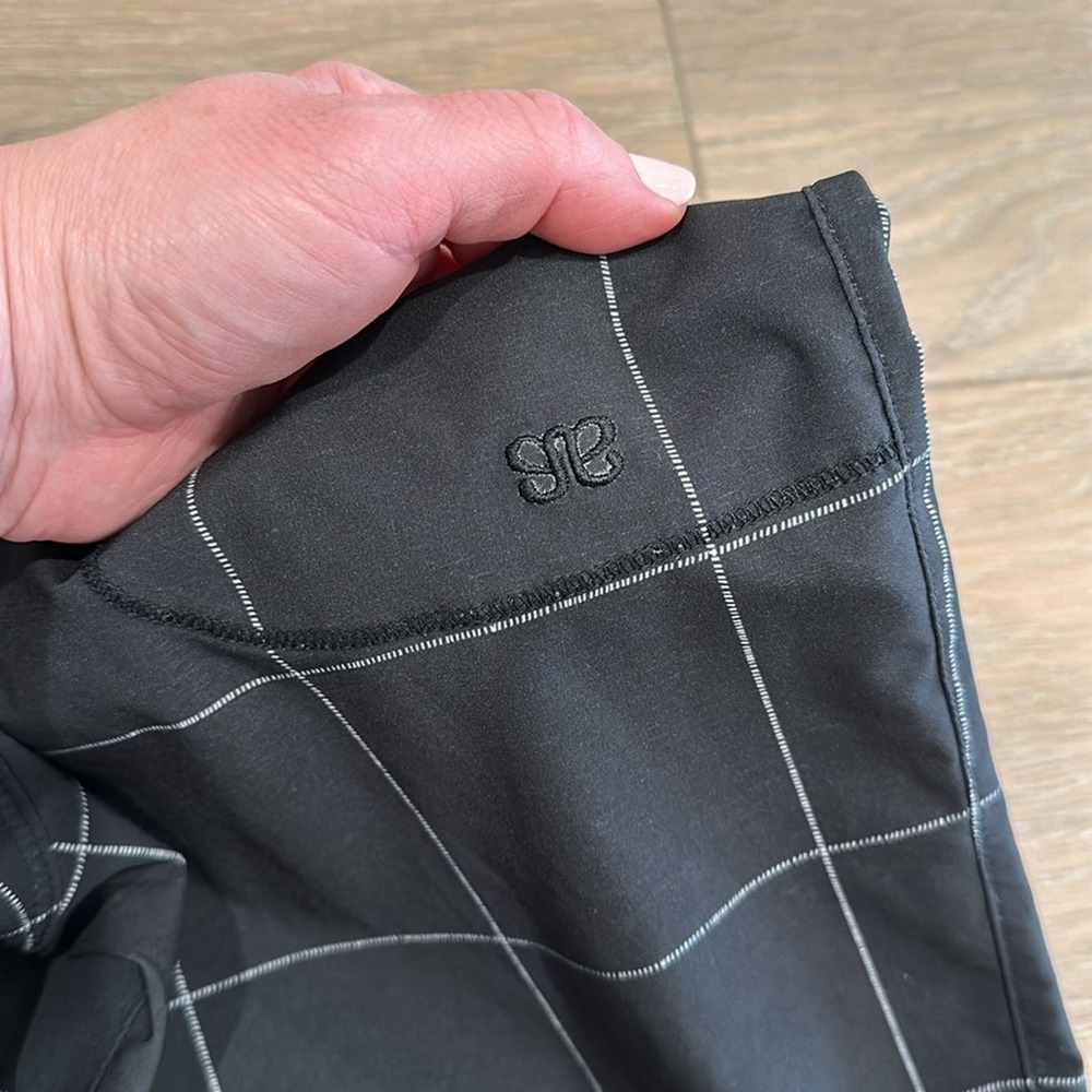 ALBION Black Windowpane Jetsetter Nylon Lightweight Jogger Pant Sz Small Petite - Picture 11 of 14
